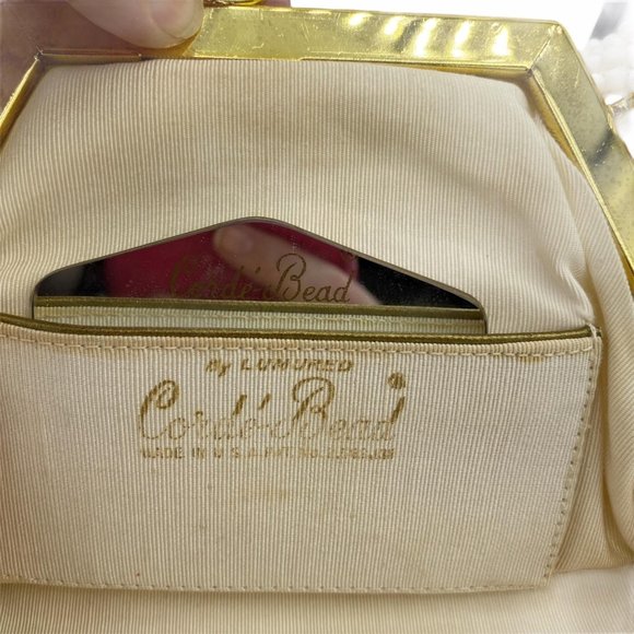 Elegant Cream Beaded Handbag - Picture 8 of 11